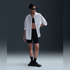 Nike White Oversized Women's Button Up Shirt - S